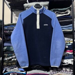 Columbia Navy & Periwinkle Quarter-Zip Fleece Pullover